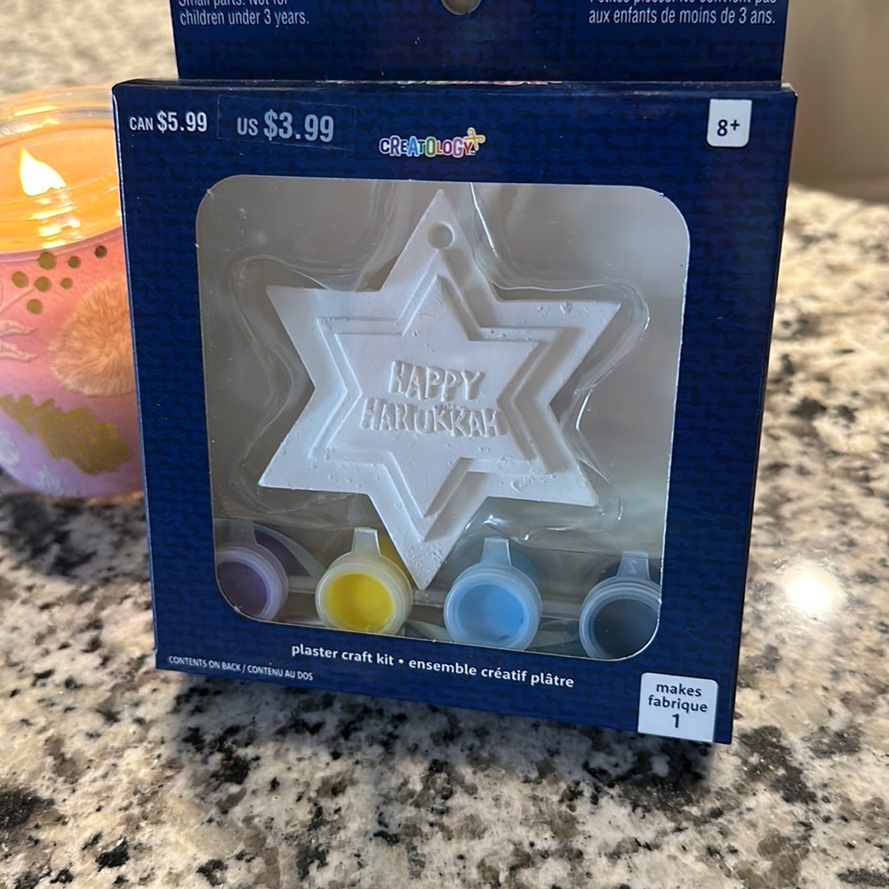Hanukkah plaster craft kit to paint
